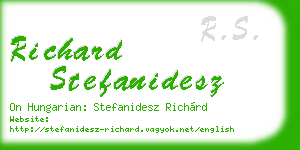richard stefanidesz business card